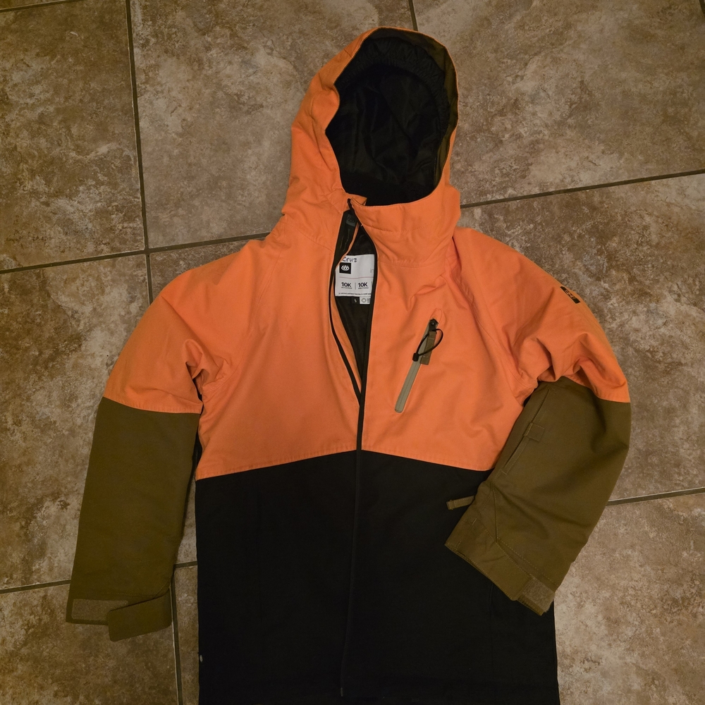 686 Orange and Black Snowboarding Jacket